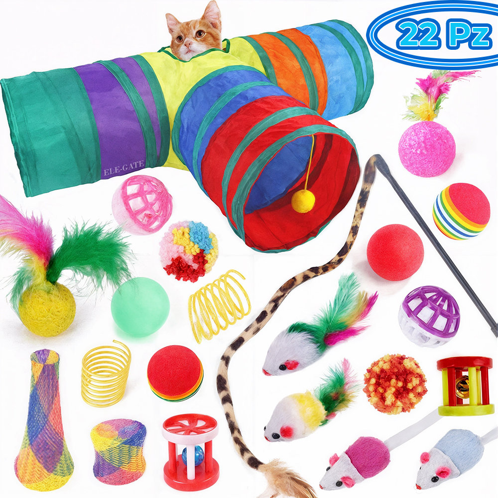 Set de 22 Piezas con Túnel Triple, Pelotas y Ratones para Gatos - Image 2