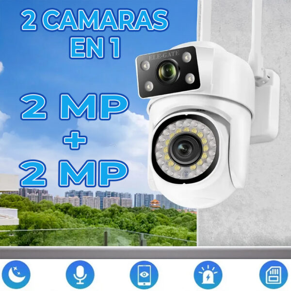 Cámara de Seguridad Exterior WIFI 4MP 360° PTZ - Image 2