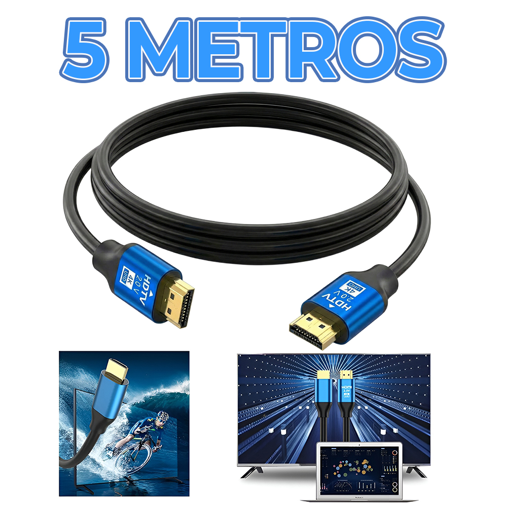 Cable HDMI 2.0 a HDMI 2.0 de 5 Metros | 4K Ultra HD 60Hz - Image 3