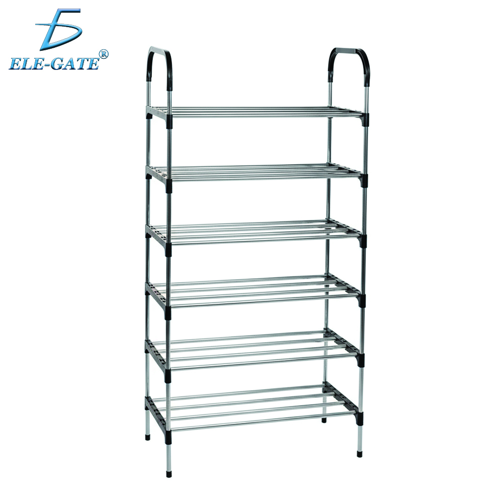 Zapatera Armable de 6 Niveles de Acero Inoxidable