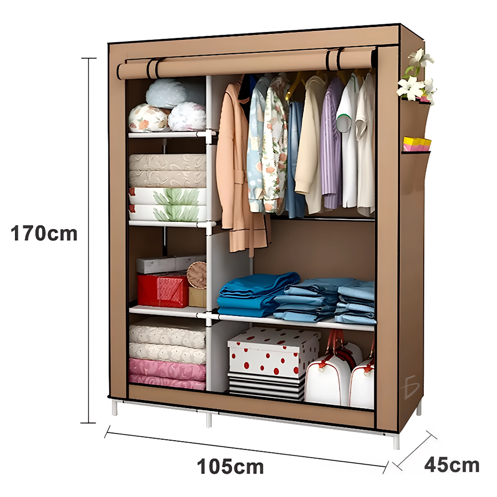 Clóset Montable de 4 Niveles con Perchero y Funda con Cierre - Image 4