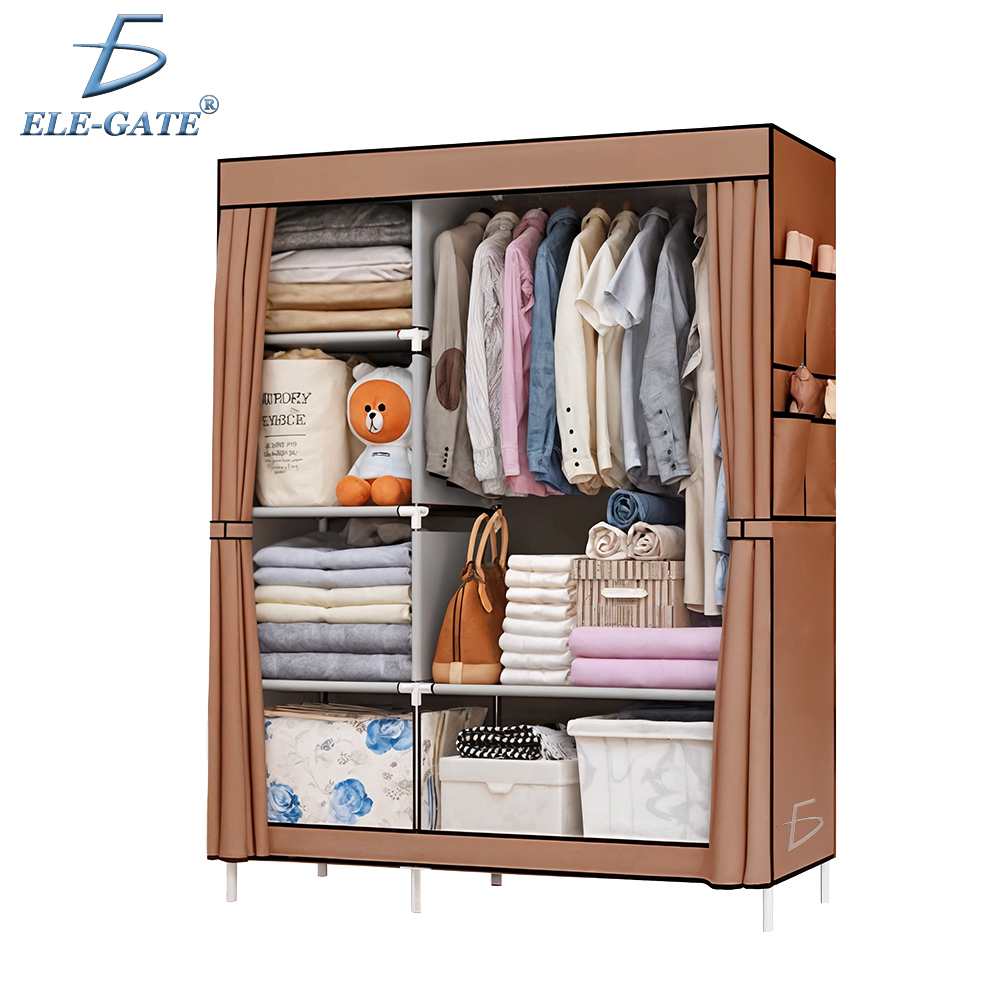 Clóset Montable de 4 Niveles con Perchero y Funda con Cierre