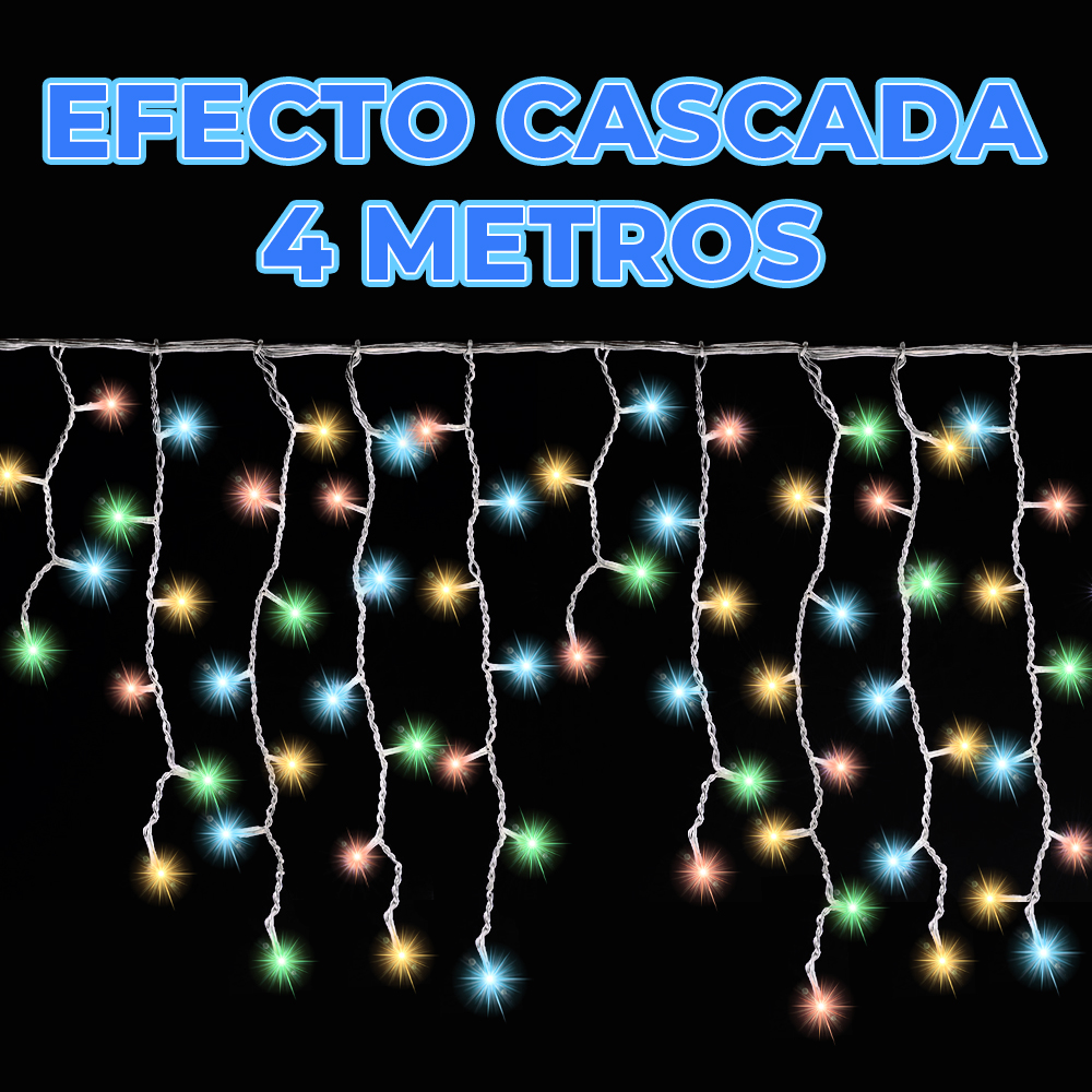 Cascada de Luz Led 4m RGB Impermeable - Image 2