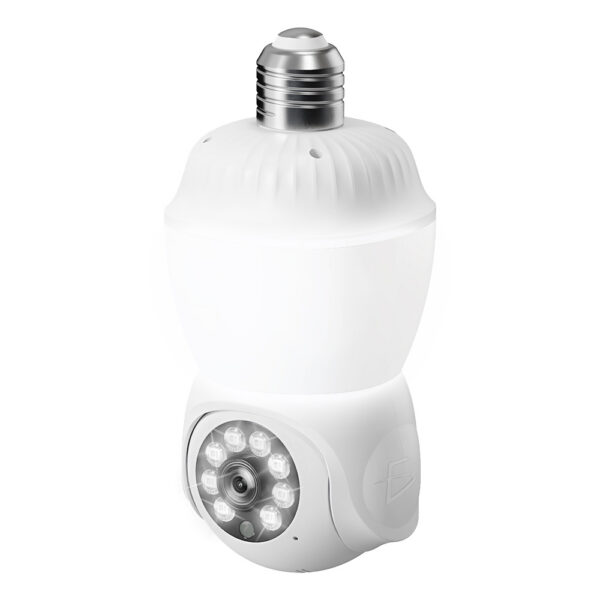 Foco LED Inteligente con Cámara Wifi 1080P HD 355° PTZ - Image 4