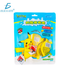 Paletas de Leche Tipo Caramelo Suave con Vitaminas – Pikachu – Paquete de 6 Unidades, Sabores Vainilla y Fresa