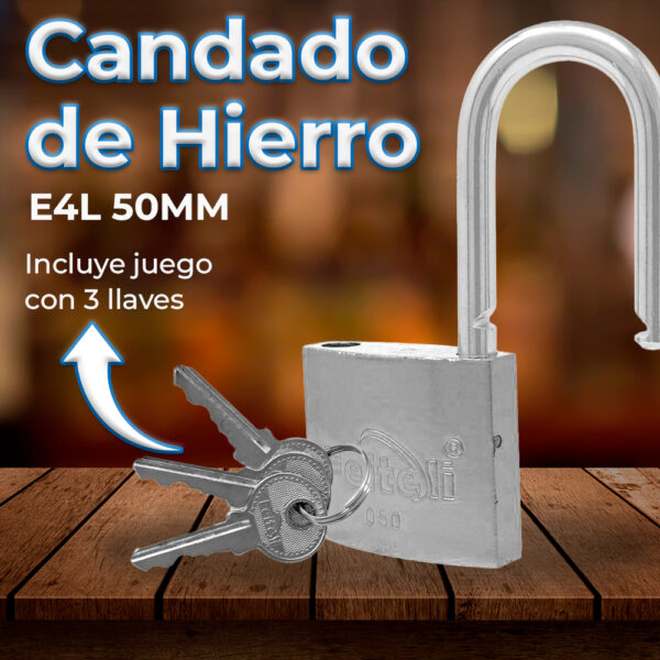 Candado de Hierro con Gancho Corto50 mm - Image 2