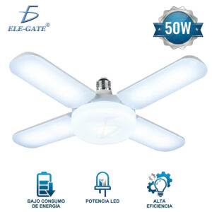 Lámpara LED 50W Tipo Flor con 4 Pétalos Luminosos – Luz Blanca Natural