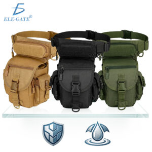 Bolsa Piernera Táctica Militar 700D Mochila de Pierna para Hombre Impermeable con Múltiples Compartimentos