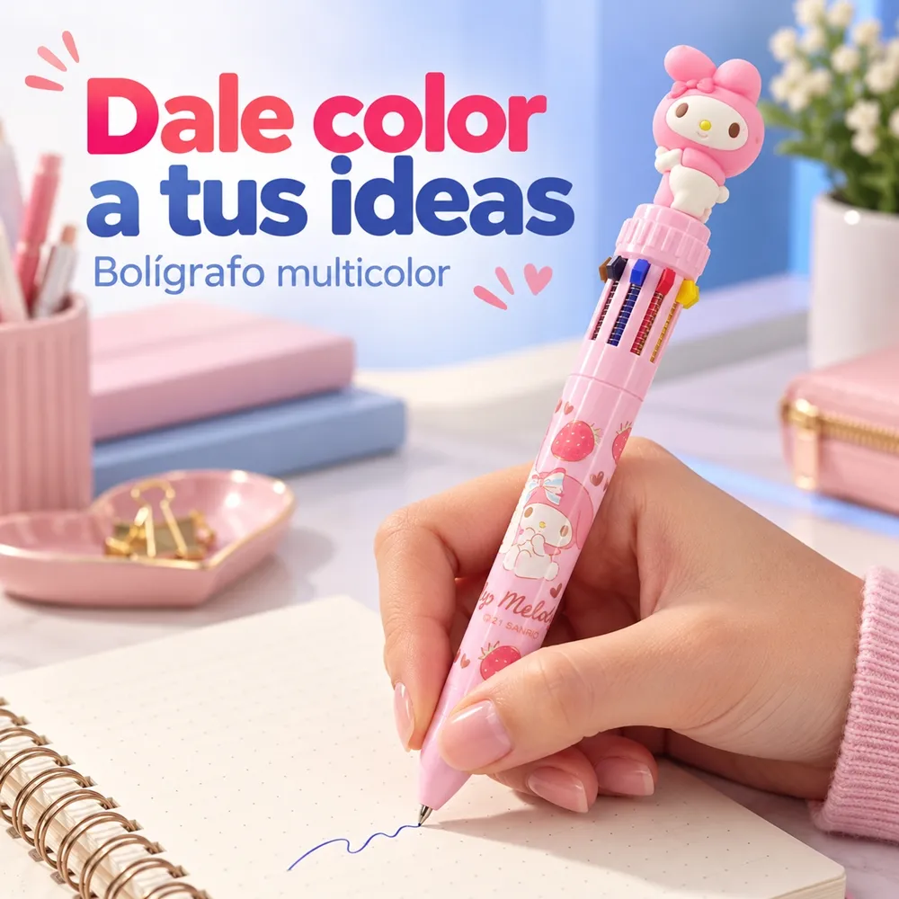 Bolígrafo Multicolor Rosa con Figura de My Melody - Imagen 4