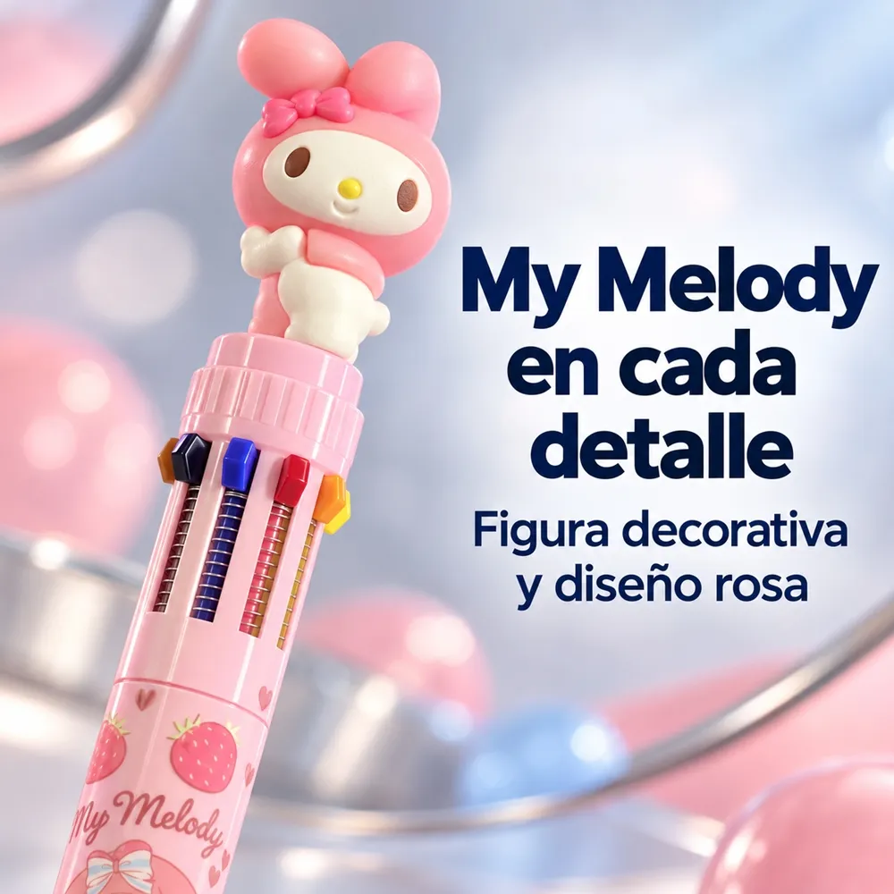 Bolígrafo Multicolor Rosa con Figura de My Melody - Imagen 2