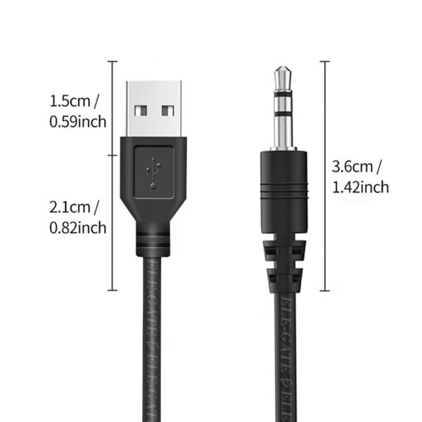 Cable Micro USB (V8) a USB y Jack 3.5mm de 1.5 metros de largó - Image 4