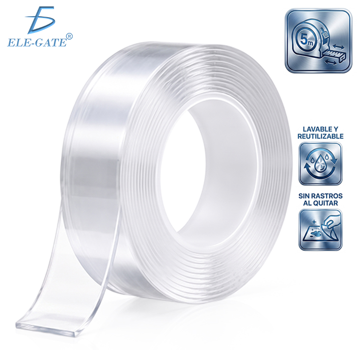 Cinta Nano Gel Transparente Doble Cara 5 m x 1 cm ELE-GATE