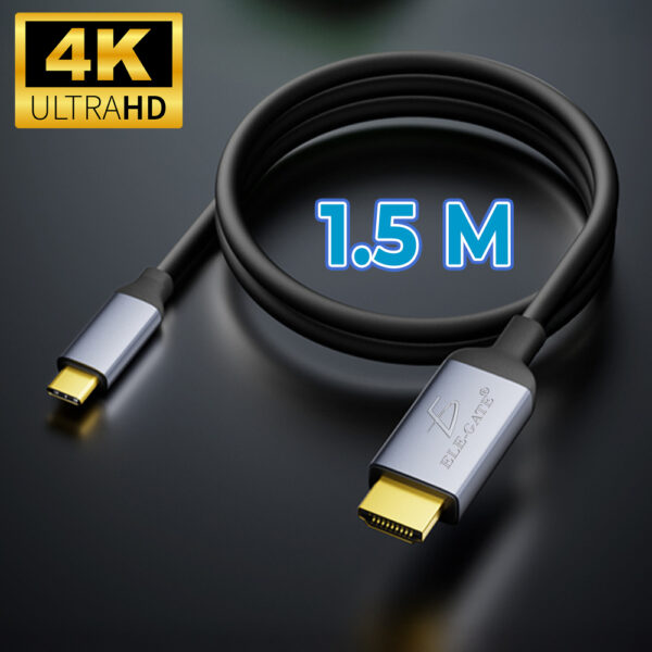 Cable Adaptador USB-C Thunderbolt a HDMI 4K 1.5 Metros - Image 4