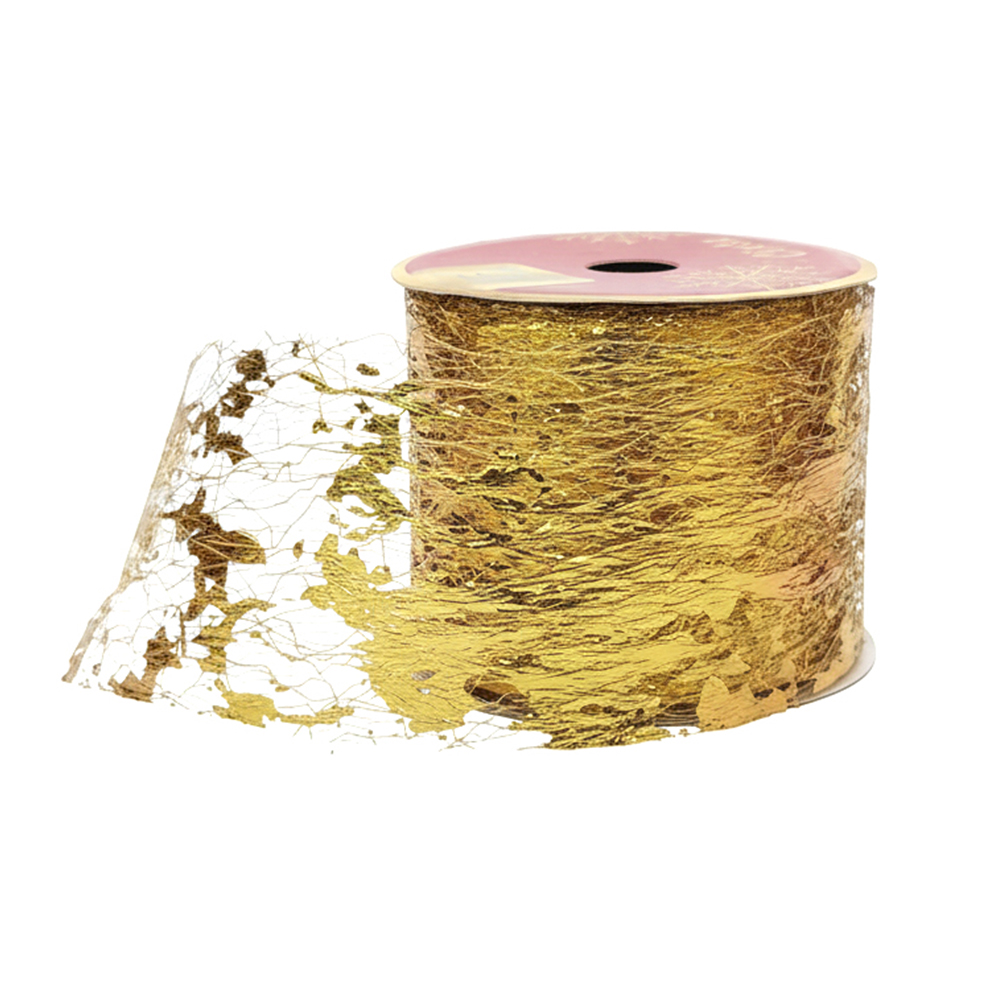 Listón Brilloso de Tela Acabado Metálico 2.7 Metros – Dorado, Plateado y Cobre - Image 4