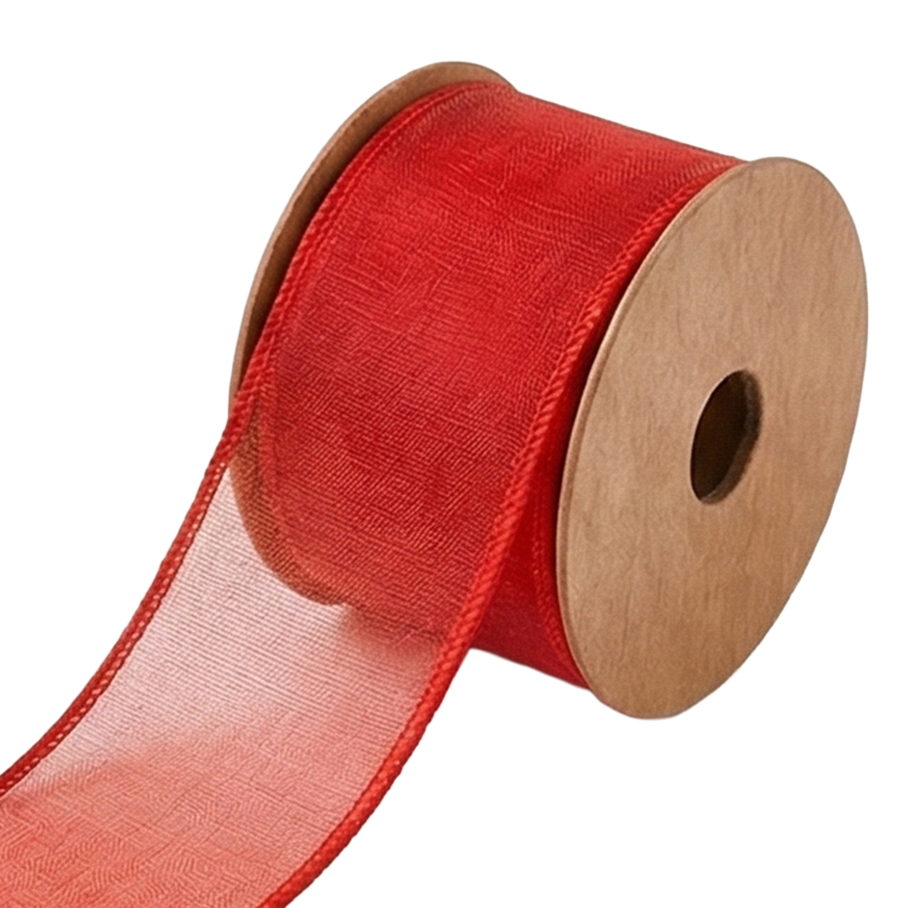 Listón Transparente de Tela Brilloso 10 Metros con Patrones Festivos – Rojo, Plateado, Verde y Dorado - Image 4