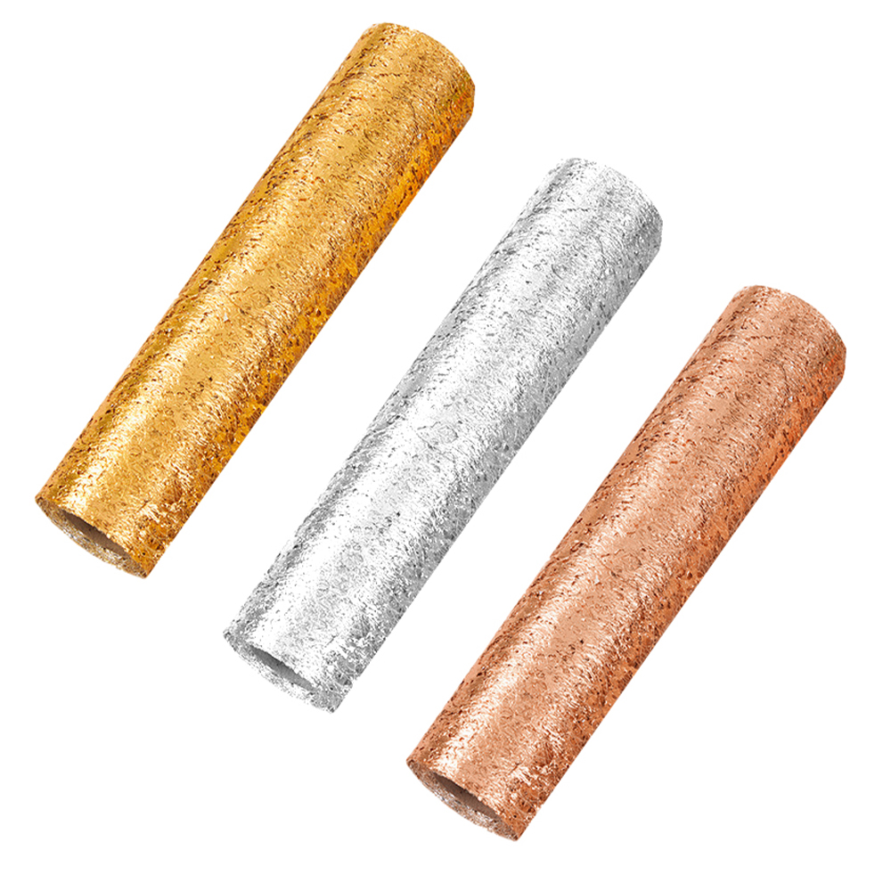 Rollo de Papel Decorativo Metálico 10 Metros con Textura – Plateado, Dorado y Cobre - Image 2