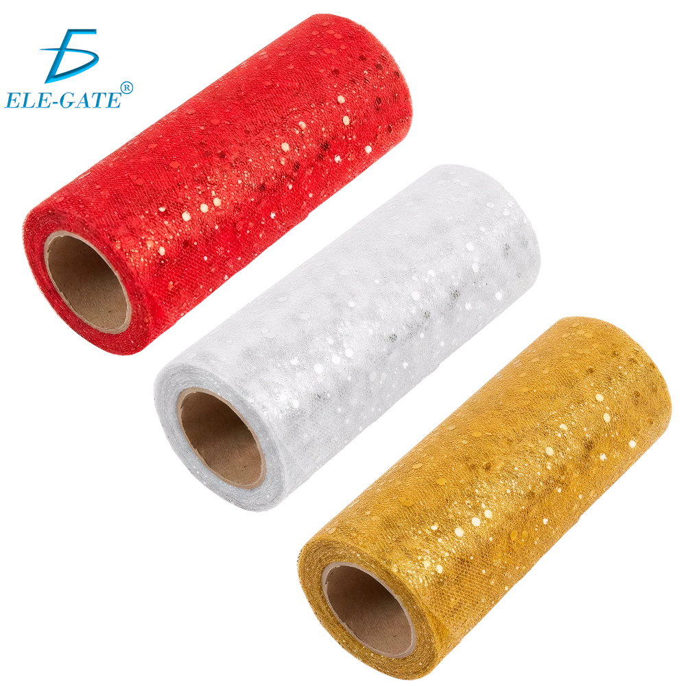 Camino de Mesa Decorativo con Acabado Abrillantado y Lentejuela 10 metros