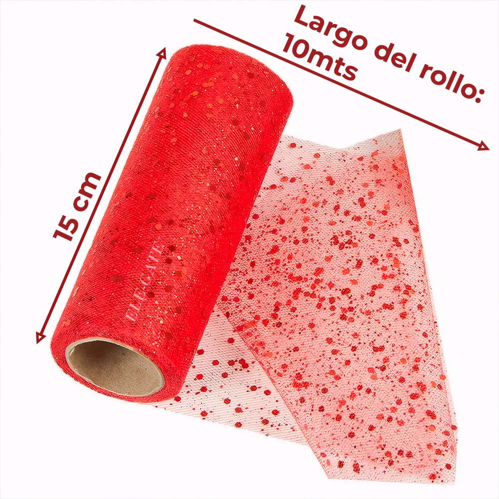 Camino de Mesa Decorativo con Acabado Abrillantado y Lentejuela 10 metros - Image 4