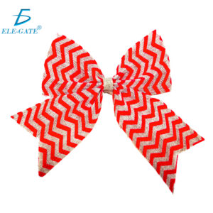 MOÑO DE NAVIDAD DECORATIVO GRANDE ROJO CON PATRÓN DORADO