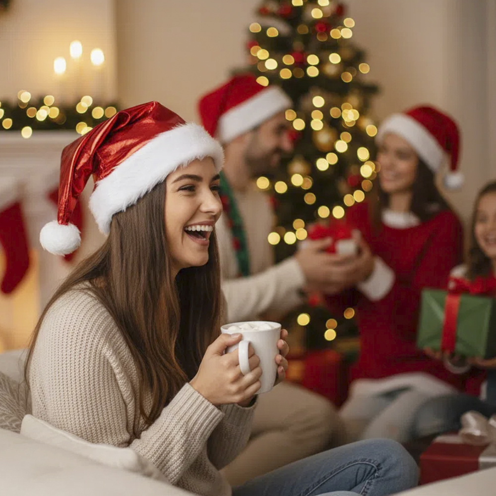 Gorro Navideño Santa Claus de 40 cm con Acabado Satinado - Image 2