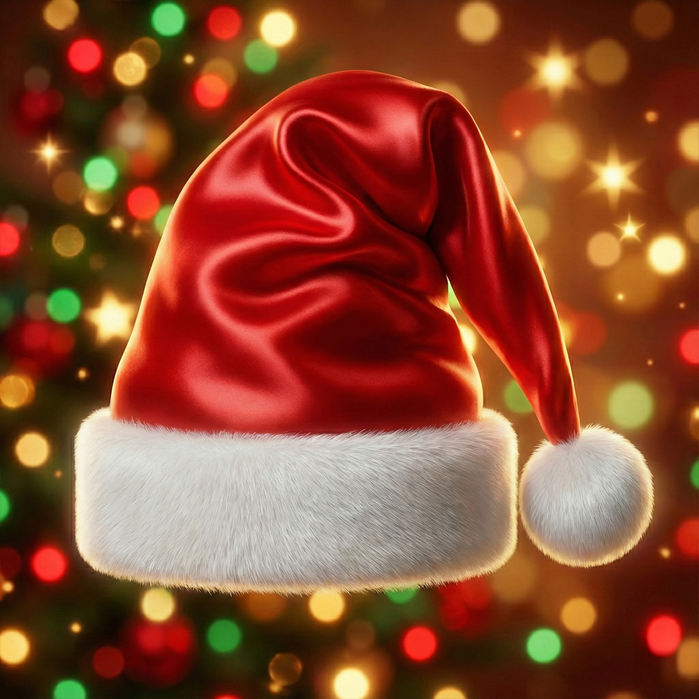 Gorro Navideño Santa Claus de 40 cm con Acabado Satinado - Image 3