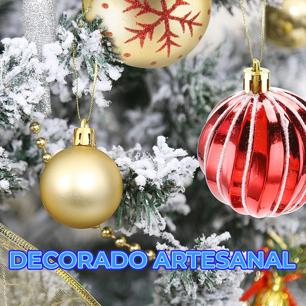 Set de 44 Esferas Navideñas Plásticas Tipo Cristal - Image 2