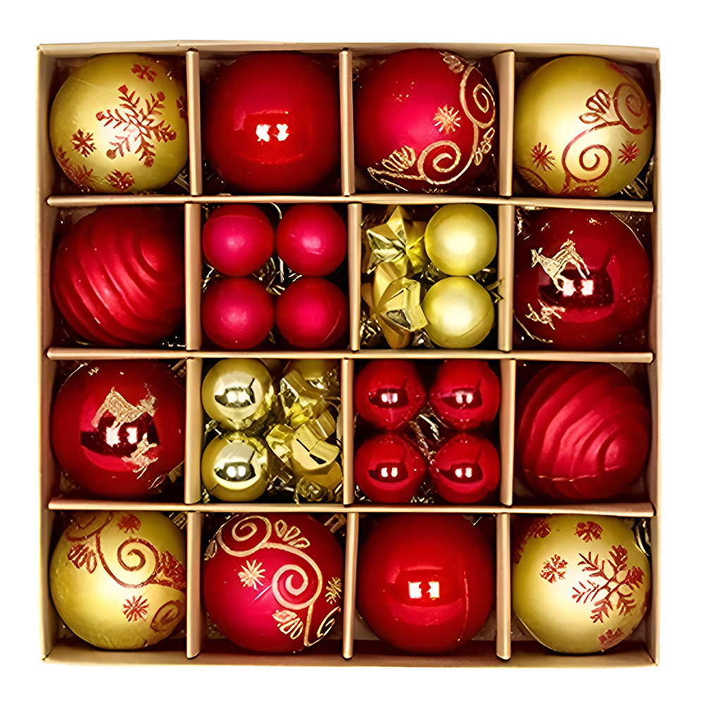 Set de 44 Esferas Navideñas Plásticas Tipo Cristal - Image 3