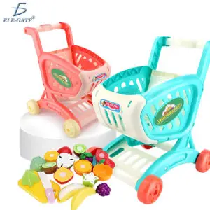Carrito de Compras para Niños con Frutas y Cajas de Juguete