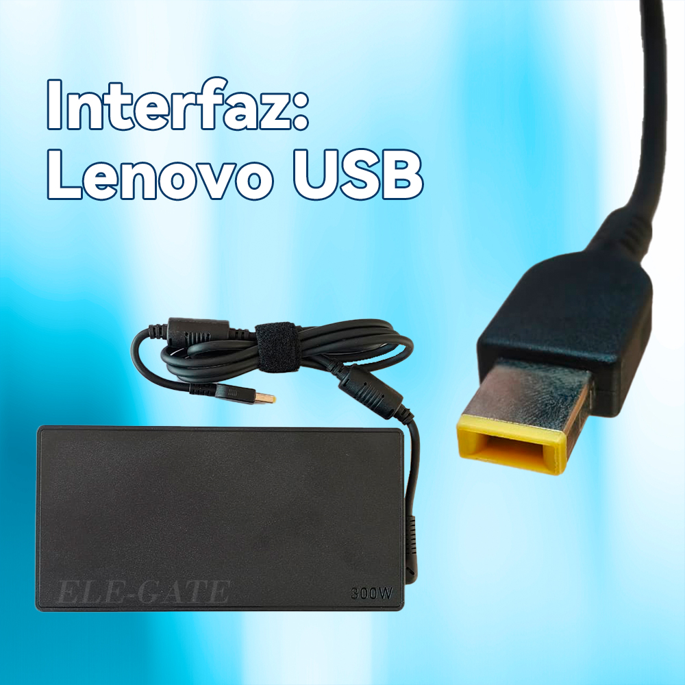 Cargador Compatible Laptop Lenovo 300W – Punta USB Amarilla - Image 3