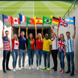 Trompeta de Plástico con Banderín de Selecciones Mundialistas ⚽