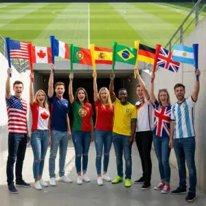 Trompeta de Plástico con Banderín de Selecciones Mundialistas ⚽