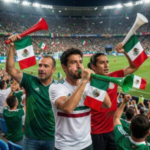 Trompeta de Plástico con Banderín de la Selección Mexicana 🇲🇽 | Verde, Blanco y Rojo