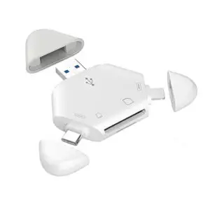 Lector de Tarjetas SD Triangular 3 en 1 – USB / USB-C / Lightning
