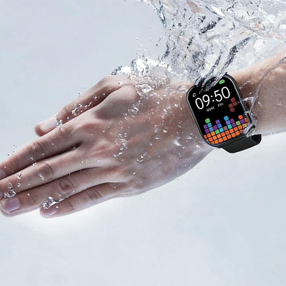 Smart Watch Fashion de 2” con Pantalla Cuadrada – Sumergible, Llamadas Bluetooth y Carga Inalámbrica - Image 2