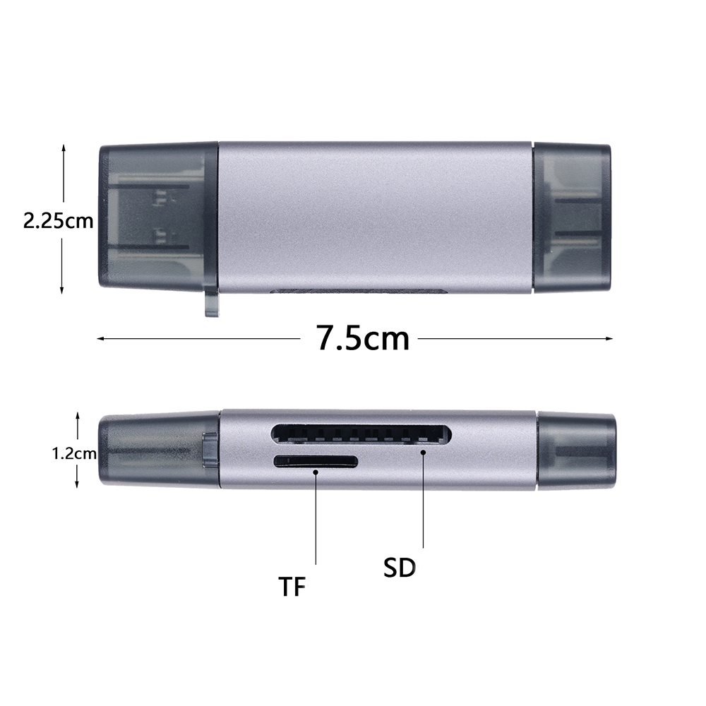 Lector de Tarjetas SD 3 en 1 con Adaptadores USB-C / USB / MicroUSB - Image 3