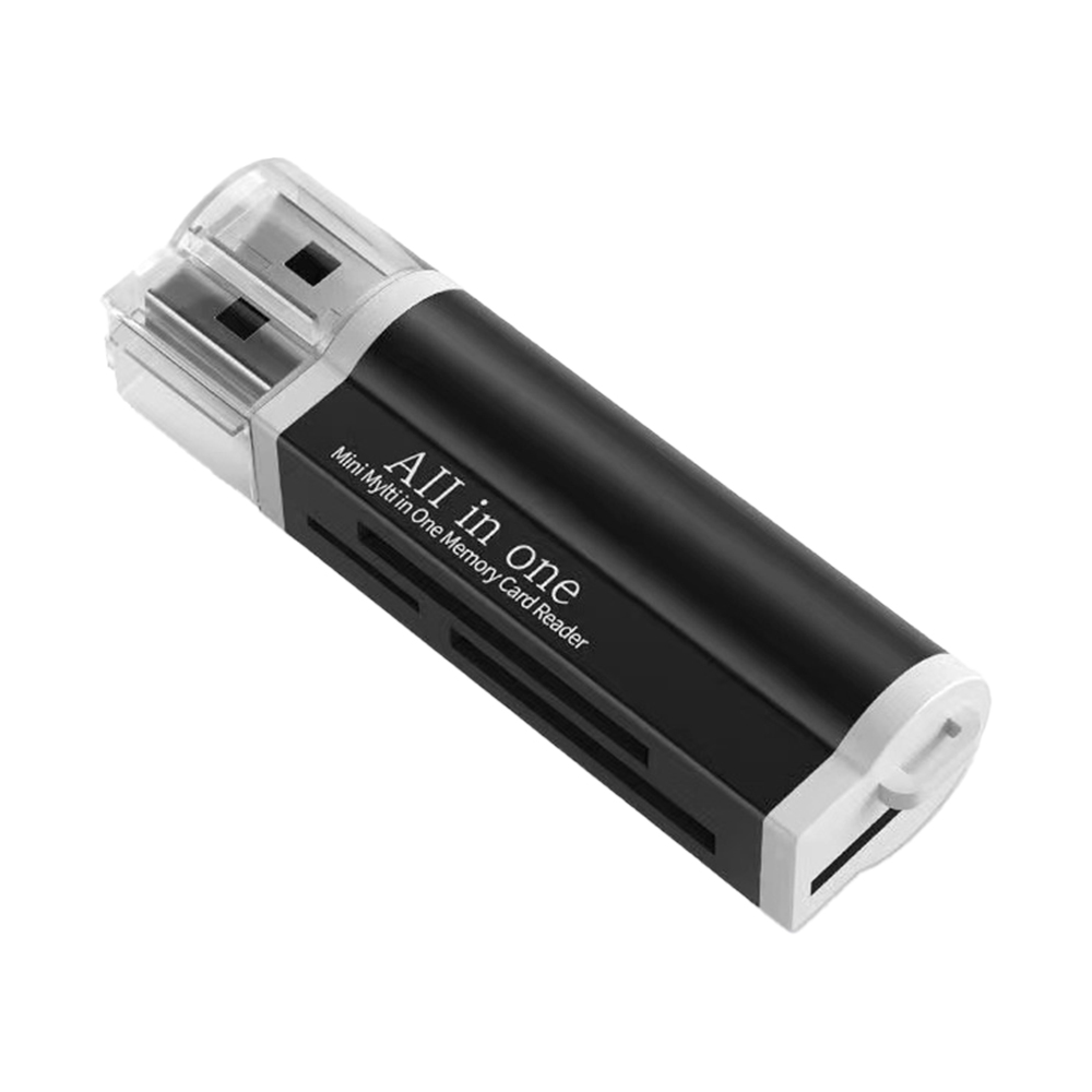 Lector de Tarjetas Multifunción USB 2.0 All In One – Carcasa de Aluminio con Diseño de Encendedor