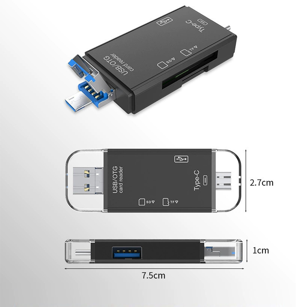 Lector de Tarjetas 6 en 1 USB 3.0 – OTG | SD / TF / Tipo C - Image 4