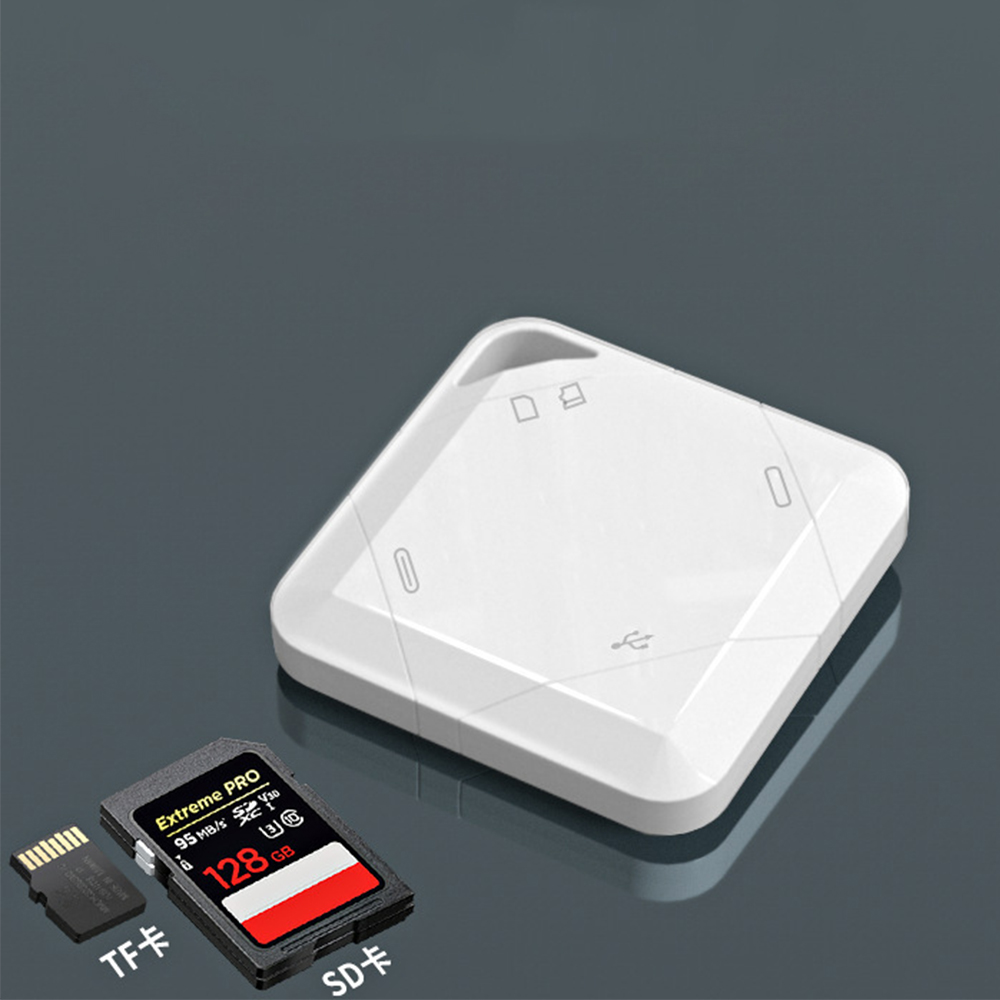 Lector de Tarjetas SD y Micro SD 4 en 1 Cuadrado – USB / USB-C / Lightning - Image 3
