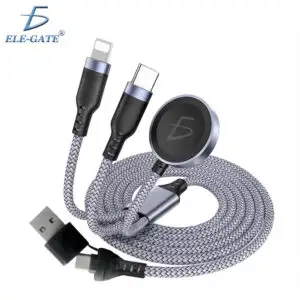 Cable Multifuncional con Conectores USB, Tipo C, iPhone y Apple Watch 100w PD