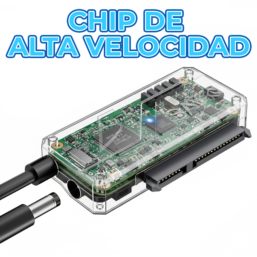 Adaptador SATA a USB 3.0 con Alimentación – Compatible con SSD 2.5”, HDD 3.5”, hasta 20 TB, con Adaptador de Corriente 12V - Image 2