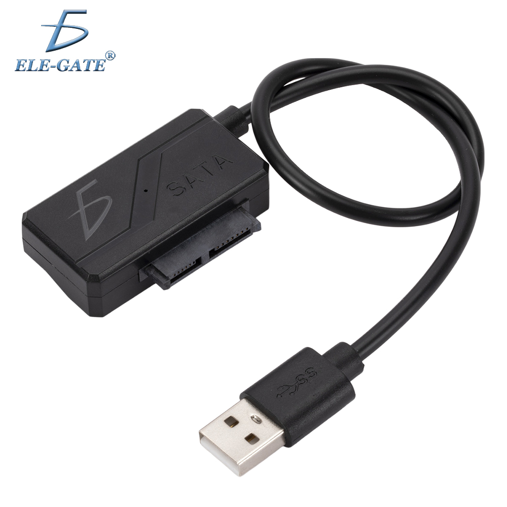 Cable Adaptador USB 2.0 a Slimline SATA 13 Pines para Unidad Óptica de Laptop – 480 Mbps