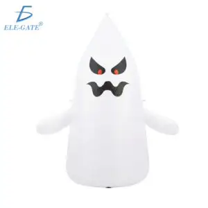 Fantasma Inflable de Halloween para Ventana 122 cm con Luces LED, Ventilador Integrado, 3 Ventosas y Alimentación USB