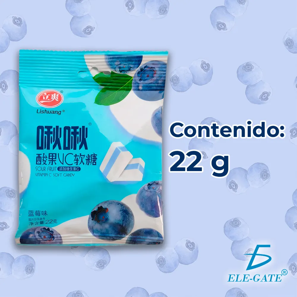 Gomitas Ácidas Sabor Mora Azul con Vitamina C - Imagen 3