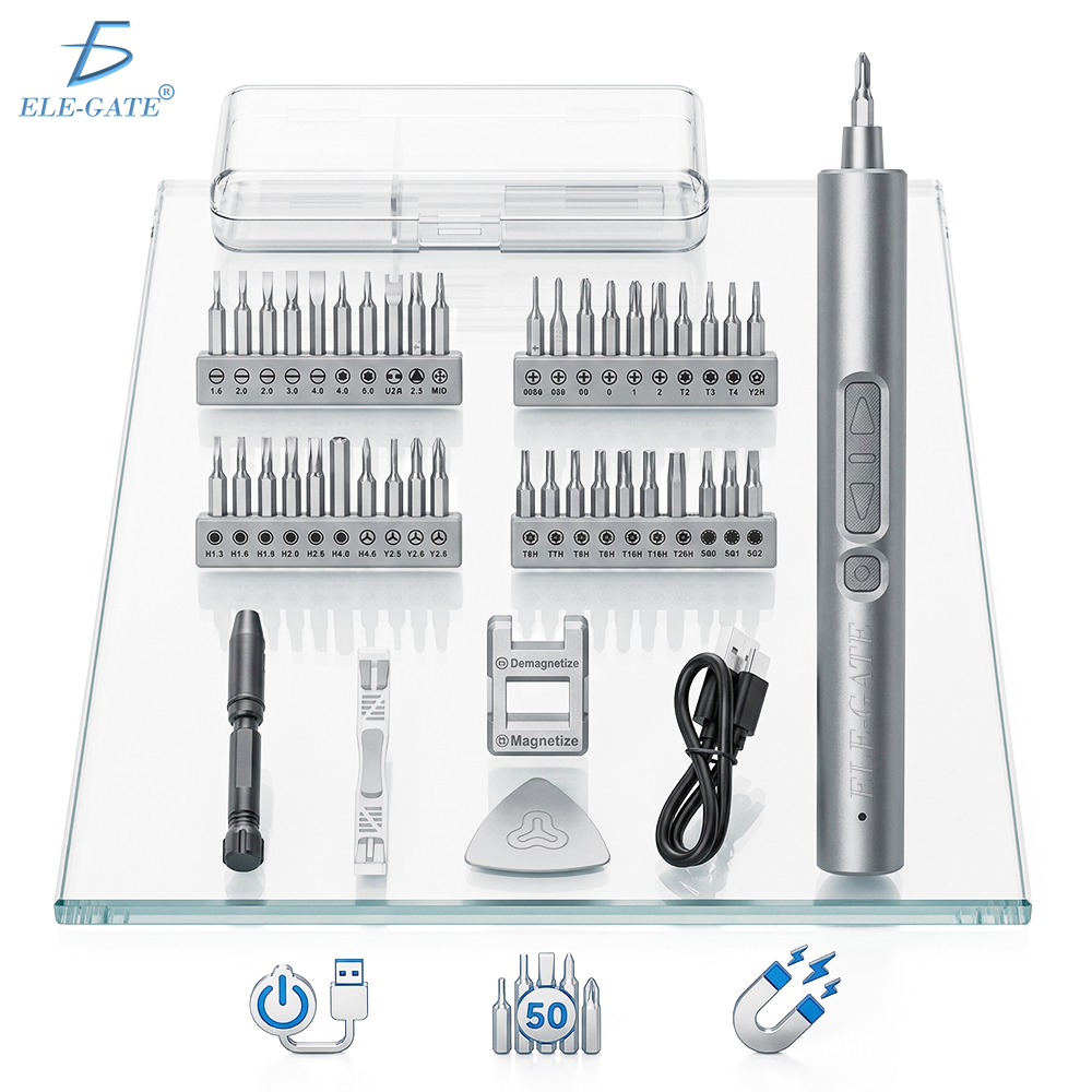 Destornillador Eléctrico de Precisión 50 en 1 Recargable con Puntas Magnéticas
