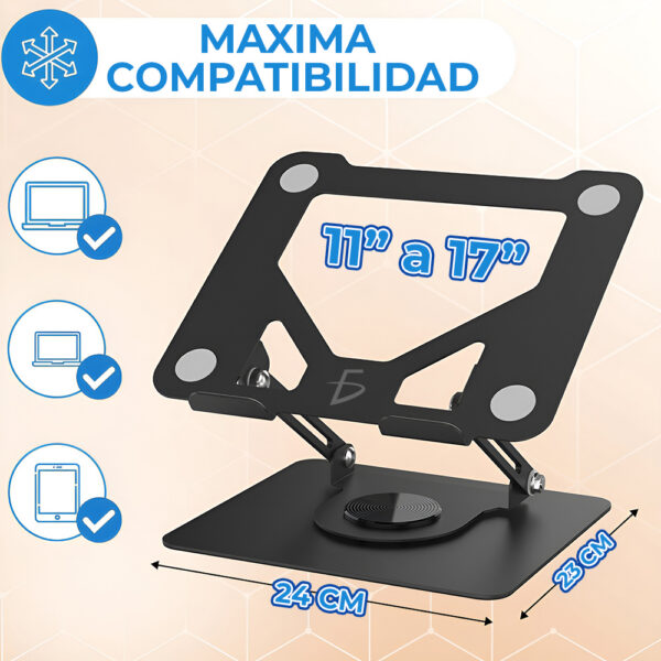 Soporte elevador ajustable y plegable