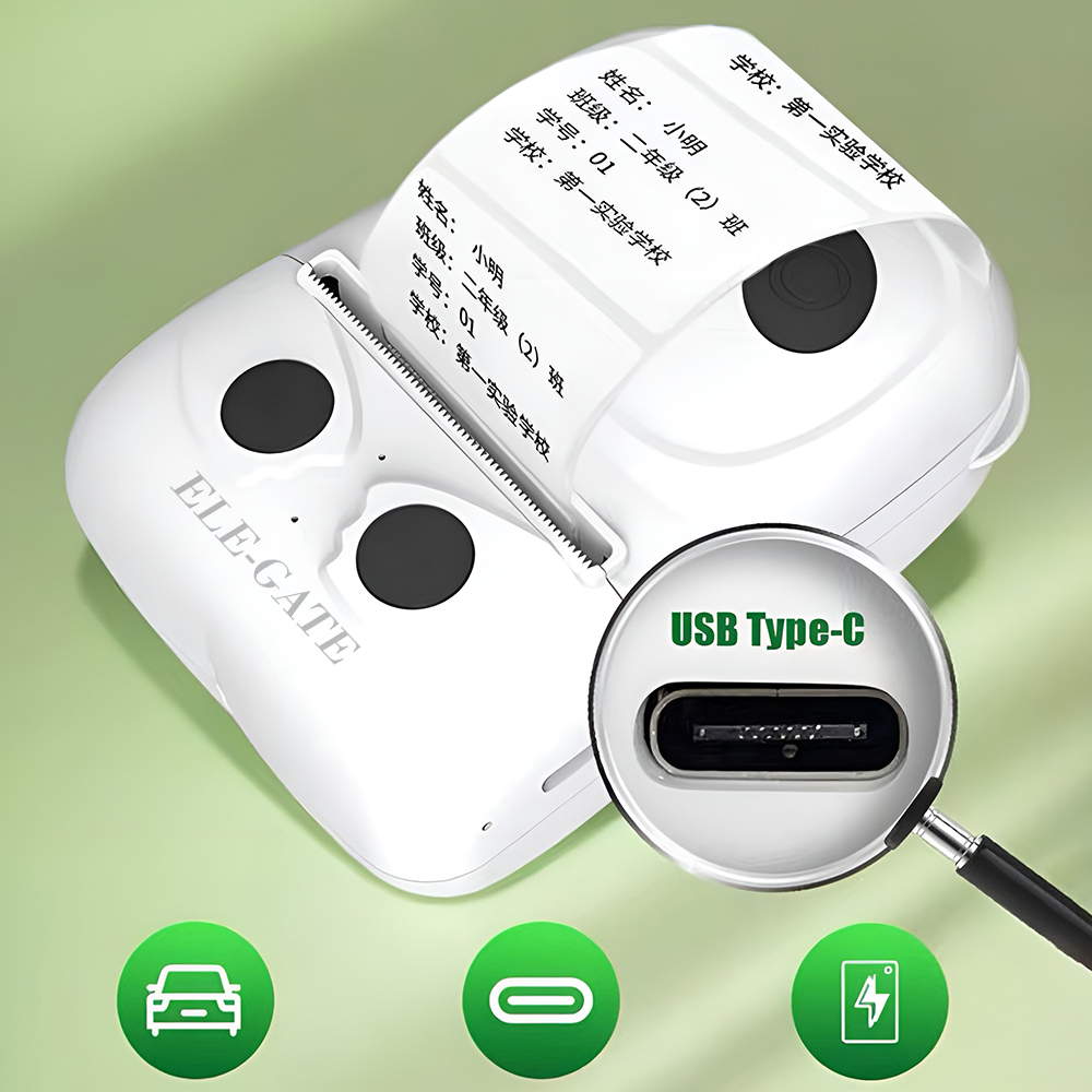 Mini Impresora de Etiquetas 58 mm Bluetooth Portátil Panda Blanca - Image 2