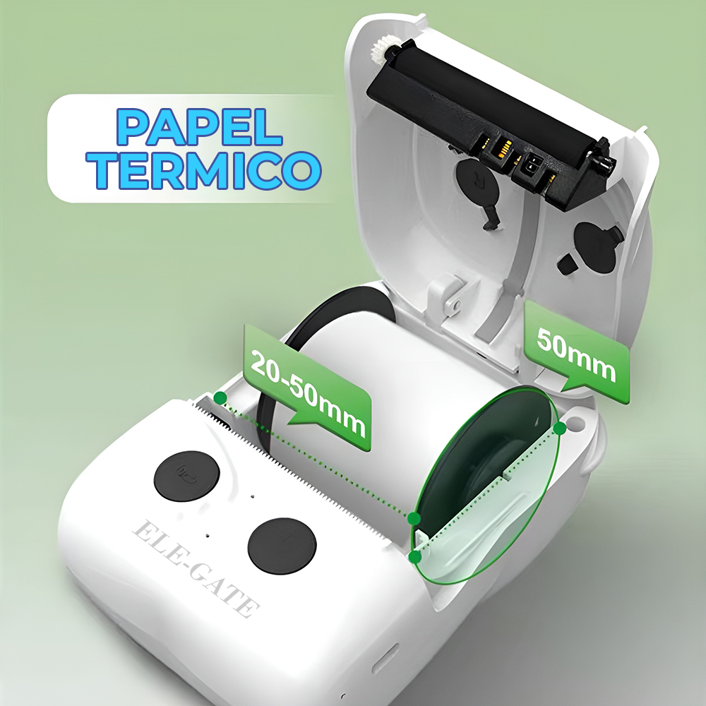 Mini Impresora de Etiquetas 58 mm Bluetooth Portátil Panda Blanca - Image 3