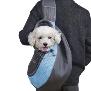 Bolso de Hombro para Mascotas con Malla y Cinta de Seguridad