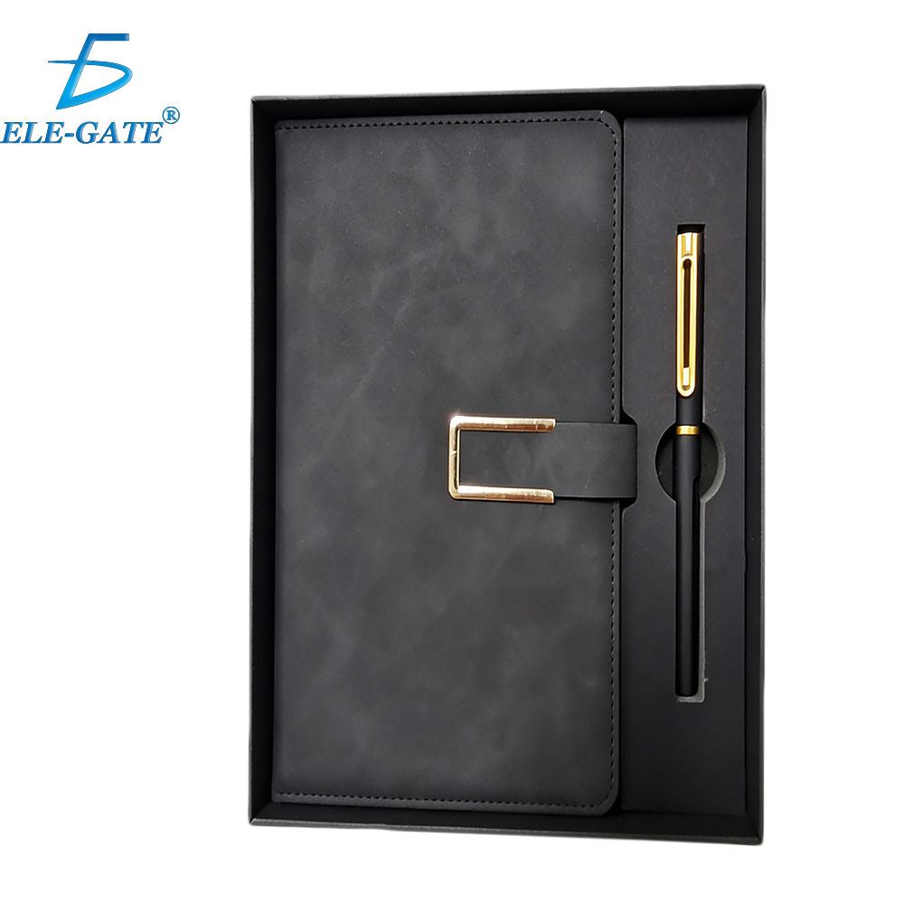 Set de Regalo con Libreta y Pluma – Acabado Tipo Piel con Cierre Magnético