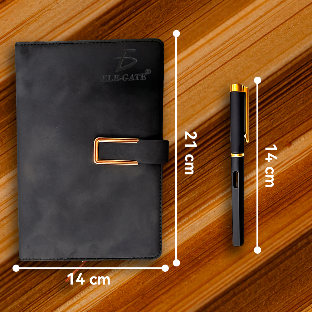 Set de Regalo con Libreta y Pluma – Acabado Tipo Piel con Cierre Magnético - Image 4